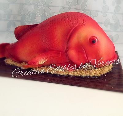 Red emperor fish cake  - Cake by Creative Edibles by Vercess