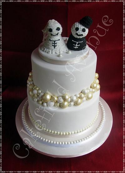 Knitted Effect Topper Alternative Wedding Cake - Cake by Agatha Rogowska ( Cakefield Avenue)