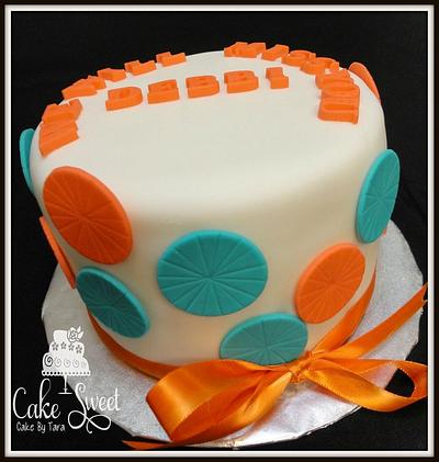 Orange+ tirquoise - Cake by Cake Sweet Cake By Tara