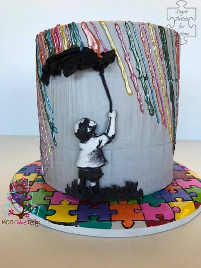 Sugar Art for Autism Collaboration  - Cake by mcgcakedesign