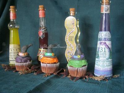 'Hubble, Bubble, Toil and Trouble' Witch Cupcakes. - Cake by The Annie Grace Bakery