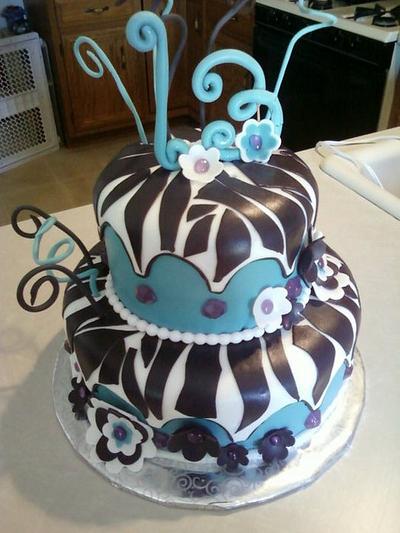 Zebra Birthday - Cake by Pamela