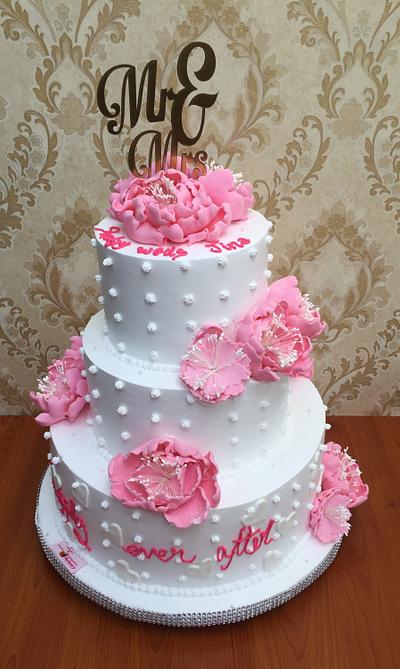 Peonies Abloom  - Cake by Michelle's Sweet Temptation