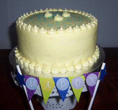 Triple Layer Lemon ~ Blueberry birthday cake - Cake by Monica@eat*crave*love~baking co.