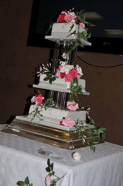 My First Wedding Cake. My second cake I've done  - Cake by Calli Creations