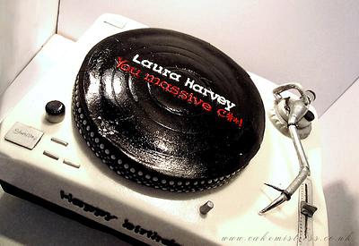 DJ turntable cake (excuse the language) - Cake by Nuria Moragrega - Cake Mistress