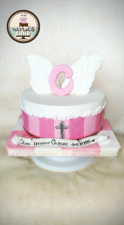Angel christening - Cake by Mira's cake