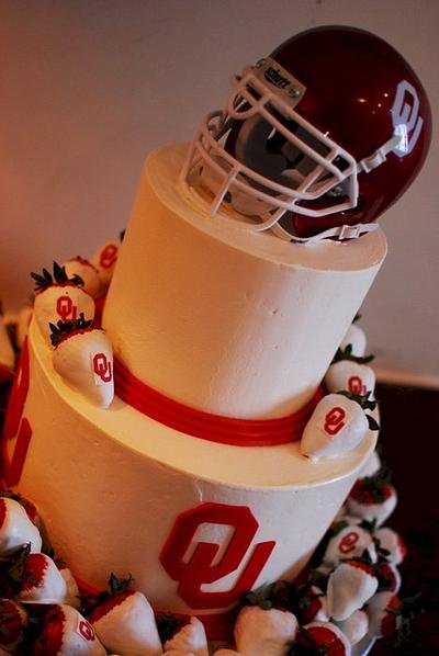 Oklahoma Sooner's Football Groom's Cake - Cake by Jenniffer White