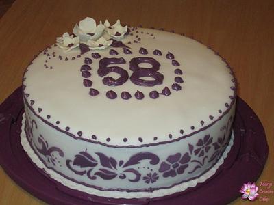 58th Birthday cake - Cake by Mary Yogeswaran