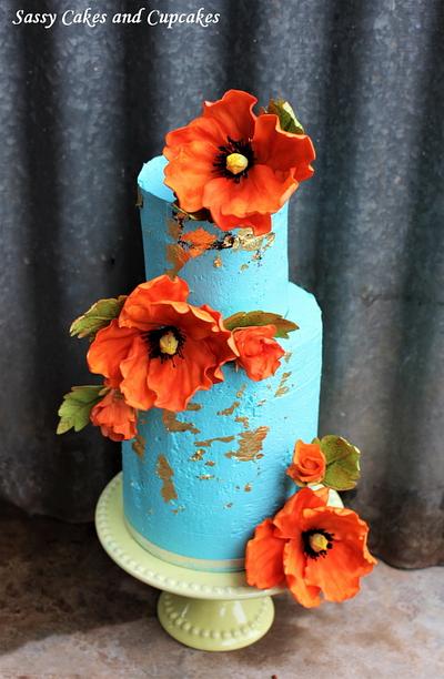 Poppies in bloom - Cake by Sassy Cakes and Cupcakes (Anna)