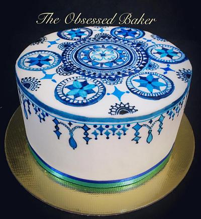 Blue Pottery Cake   - Cake by Pratts 