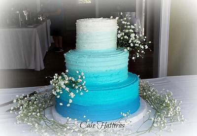 Blue wedding cake - Cake by Donna Tokazowski- Cake Hatteras, Martinsburg WV