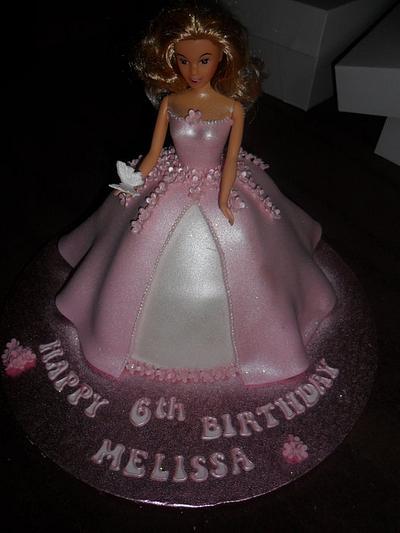 pink princess doll birthday cake - Cake by elizabeth