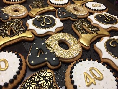 40th Cookies - CakesDecor
