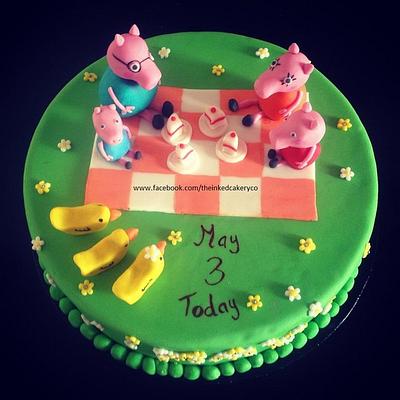 peppa pig cake - Cake by inkedcakery