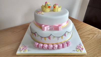 Christening cake for Georgina x - Cake by Kerri's Cakes