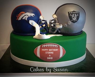 Bronco's vs Raiders birthday cake - Cake by Skmaestas