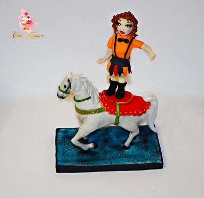 Circus Horse with a lady ( The Greatest Show Collaboration) - Cake by Tasnuta Cake Artistry ( TASNUTA ALAM)