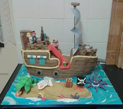 Bucky the pirate ship - Cake by Terrie's Treasures 