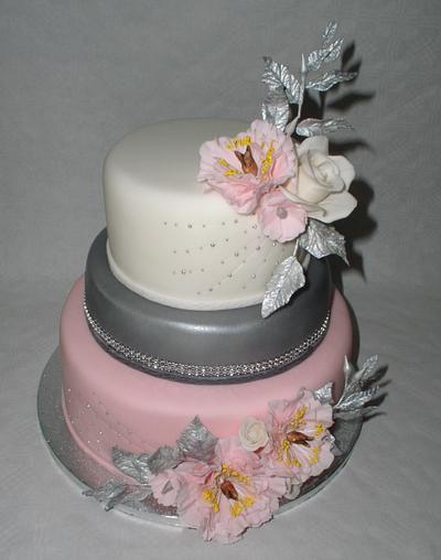 Peonies and roses - Cake by Petraend