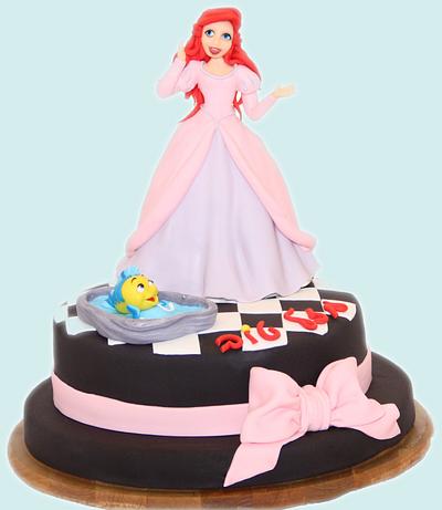 The little mermaid in a dress  - Cake by yael