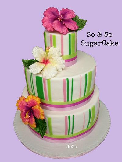 Sweet Hibiscus - Cake by Sonia Parente