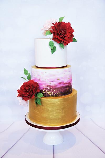 Bold Winter Wedding Cake - Cake by Claire Lawrence