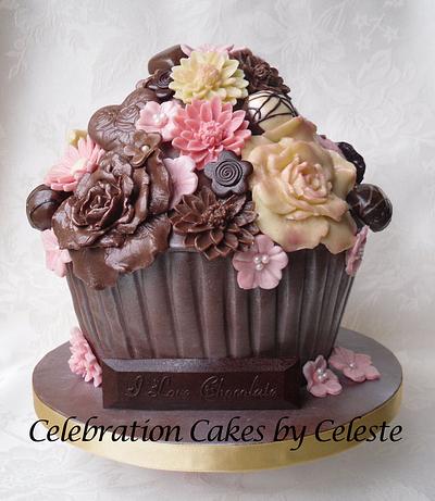 Belgian chocolate giant cupcake - Cake by Celebration Cakes by Celeste