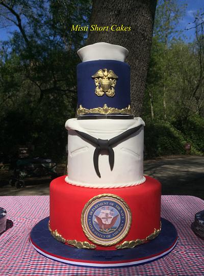 United State Navy Cake  - Cake by Misti Short Cakes