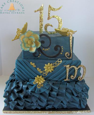 La Quinceanera (Sweet 15) - Cake by Cake Creations by ME - Mayra Estrada