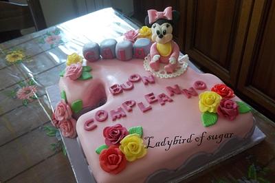 Torta Baby Minnie 1° compleanno - Cake by Ladybirdofsugar