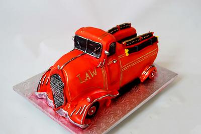 Vintage Fire Truck  - Cake by Piece O'Cake 