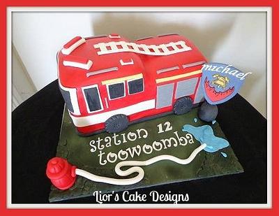 3D Firetruck - Cake by Lior's Cake Designs