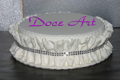 silver wedding cake - Cake by Magda Martins - Doce Art