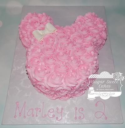 Minnie Mouse Head-BC Roses - Cake by Sugar Sweet Cakes