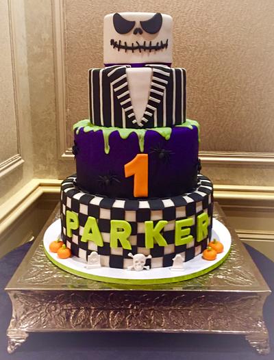 Jack Skellington/Halloween 1st birthday Cake - Cake by Dani