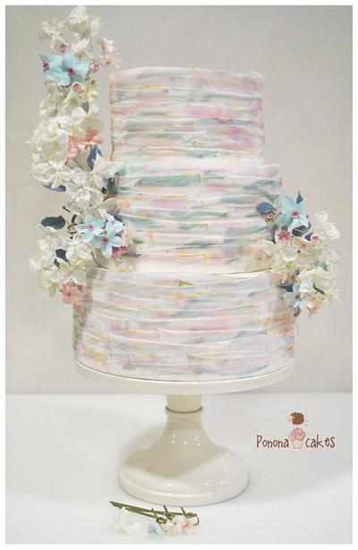watercolour & fantasy flowers - Cake by Ponona Cakes - Elena Ballesteros