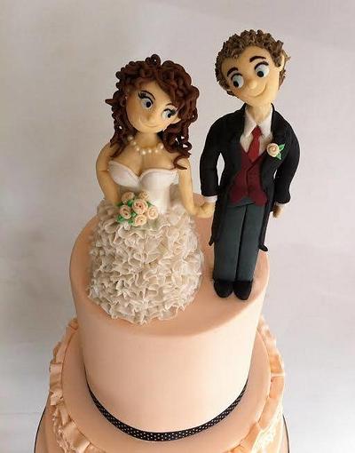 sugar bride and groom - Cake by Jen's Cake Boutique