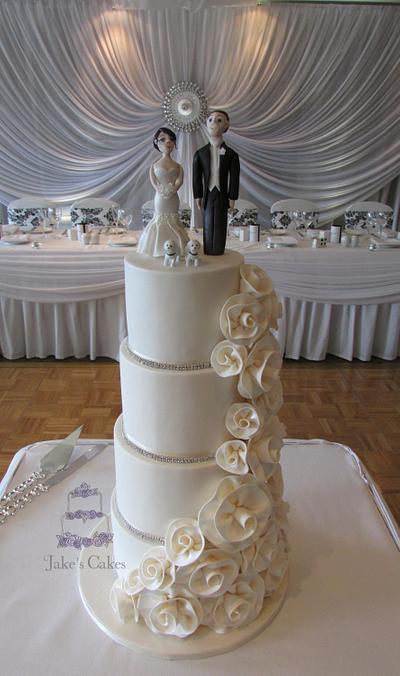 Fantasy Flower Wedding Cake - Cake by Jake's Cakes