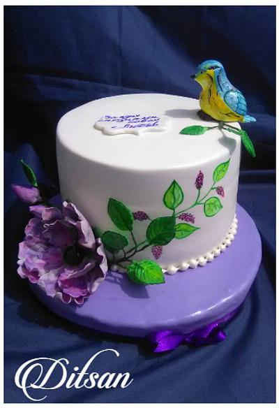 Cake with a bird - Cake by Ditsan