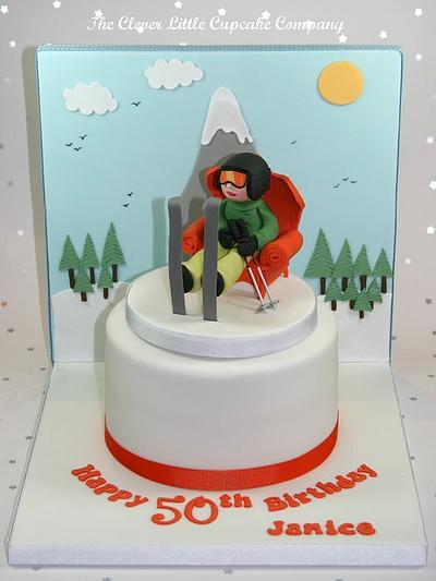 Skiiers 50th Birthday Cake - Cake by Amanda’s Little Cake Boutique