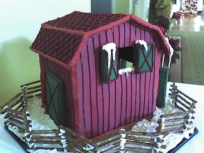 Barn Gingerbread House - Cake by Tipsy Cake 