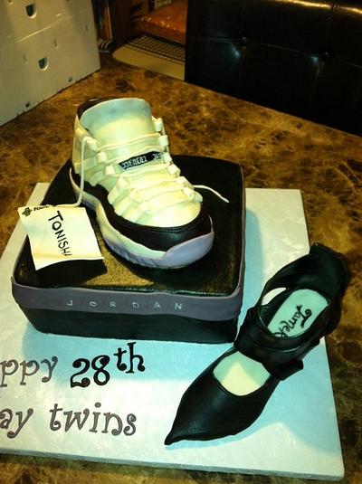 Jordan & High Heel Shoe Cake - Cake by TastyMemoriesCakes