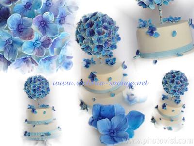 Blue Hydrangea - Cake by Victoria Forward
