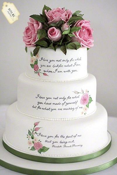 Literary themed wedding cake - Cake by Samantha Pilling