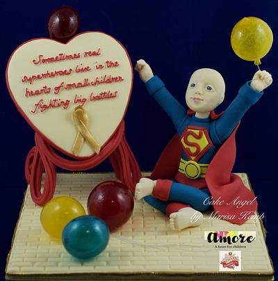 Superhero Caleb - Amore - a heart for children - Collaboration - Cake by Cake Angel by Marisa Kemp