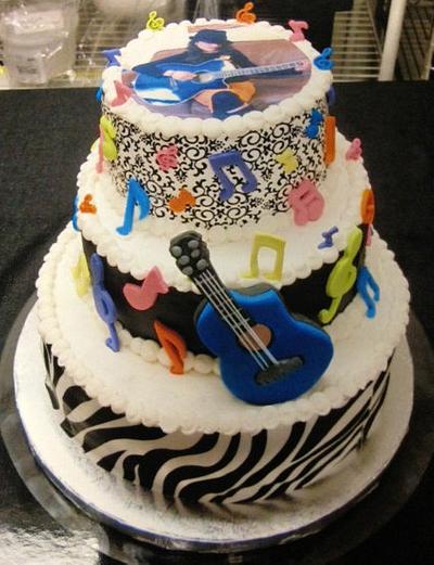 Musical Bat Mitzvah Cake - Cake by Cheryl