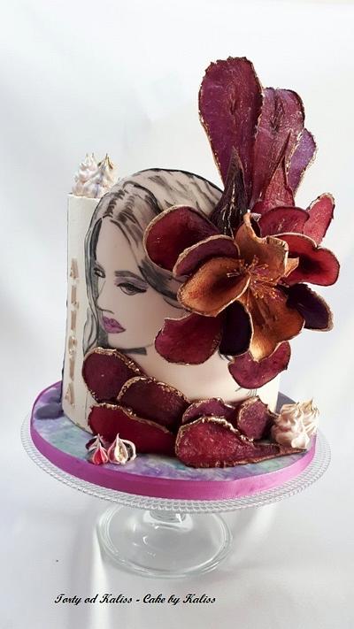  girl with fruit blossom - Cake by Kaliss