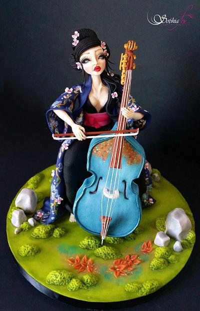 The Cello - Collaboration Music Around the World - Cake Notes - Cake by Sophia  Fox