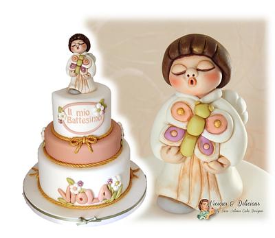 Viola's baptism cake in Thun style   - Cake by Sara Solimes Party solutions